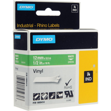 Load image into Gallery viewer, DYMO 1/2 inch White on Green Dymo Label Refill  -1805414
