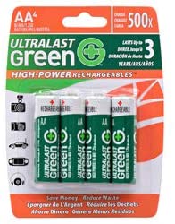 4 Pack AA High Power NiMH 2400Mah Batteries - ULGHP4AA