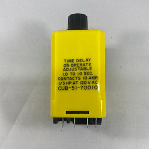 CUB-51-70010  -  POTTER & BRUMFIELD Time Delay Relay -120Vac