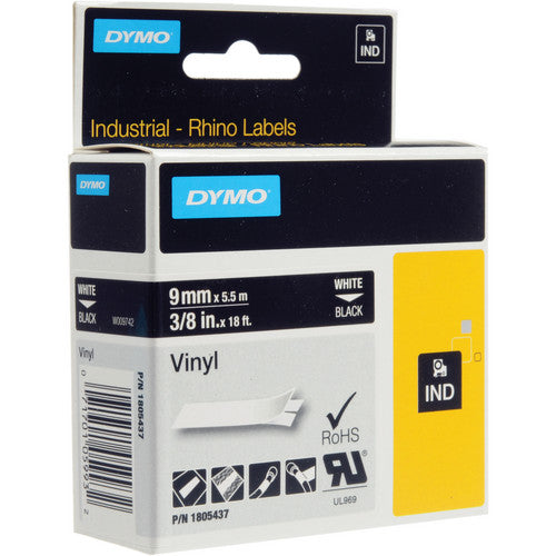 DYMO 3/8 Inch Black on White Label Refill  -1805437